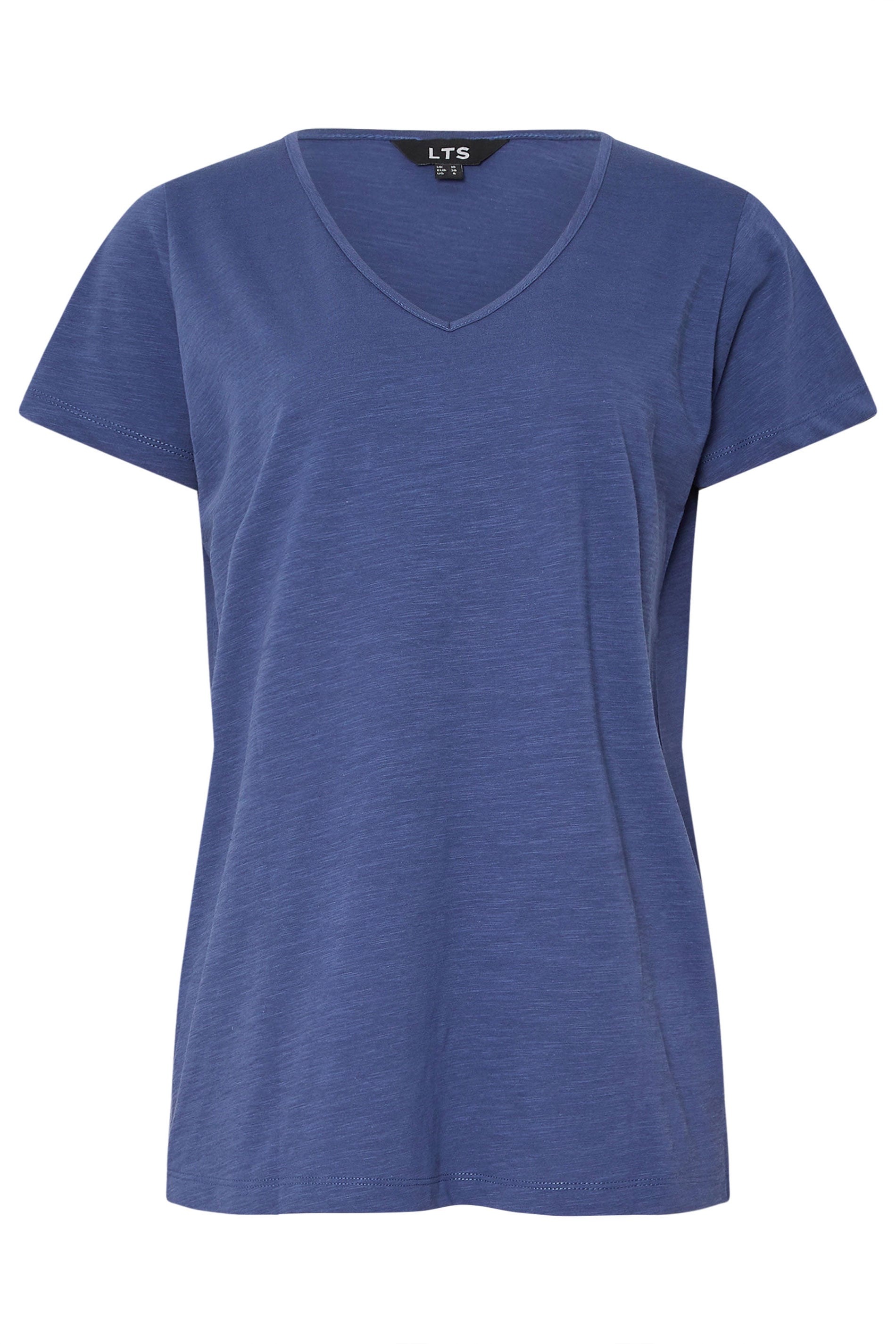  LTS Tall 3 PACK Blue & Coral Orange Stripe V-Neck T-Shirts
