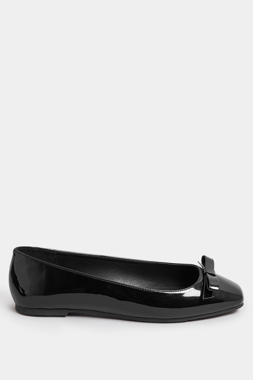  LTS Black Patent Ballet Pumps In Standard Fit