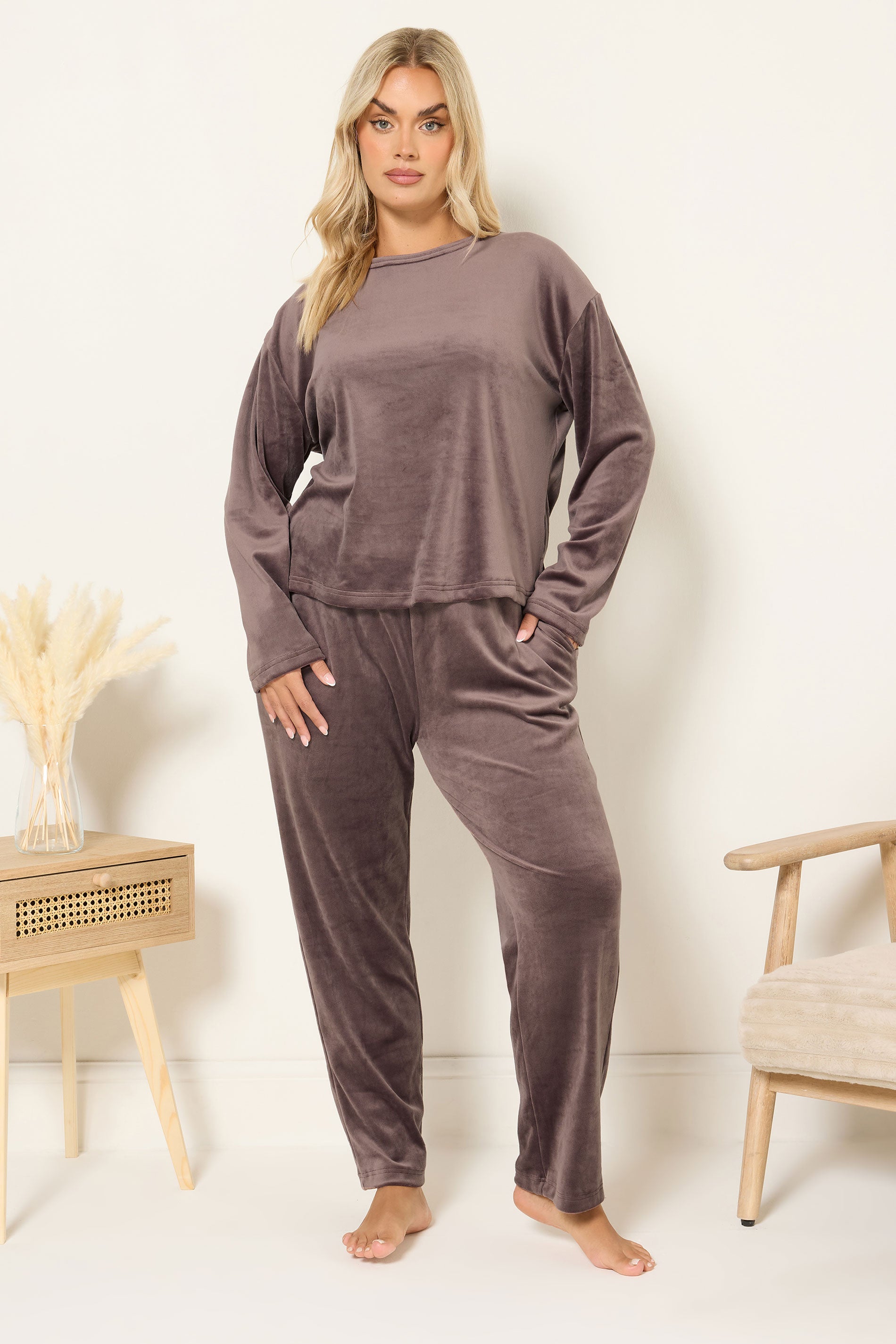  LIMITED COLLECTION - Ensemble Loungewear Marron Doux En Polaire