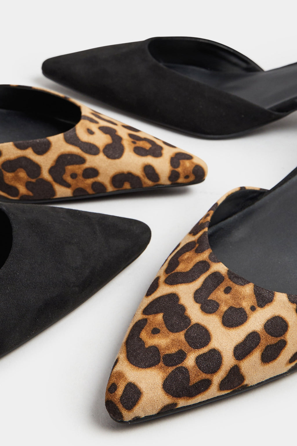  LTS Brown Leopard Print Ankle Strap Kitten Heels In Standard Fit