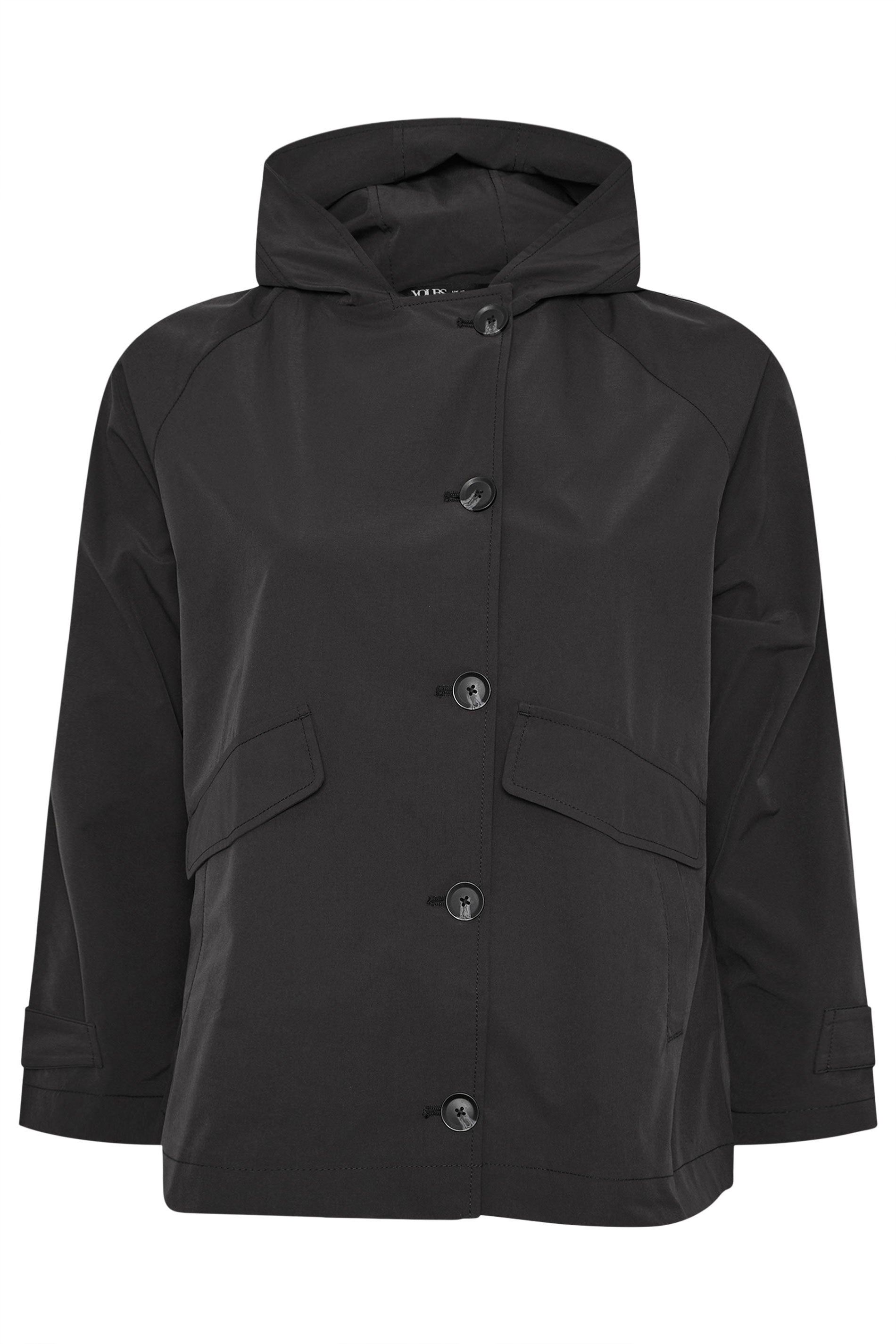  YOURS Curve Veste Raglan à Capuche Noire