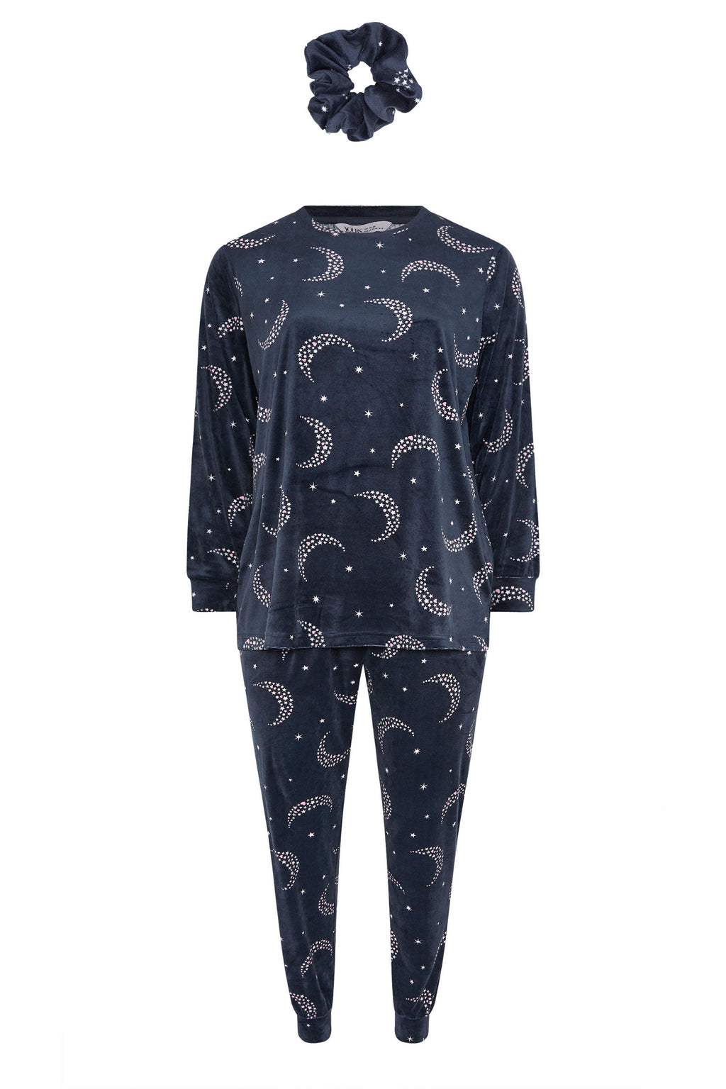  YOURS Curve Ensemble Pyjama Et Chouchou En Polaire Bleu Marine Moon & Star