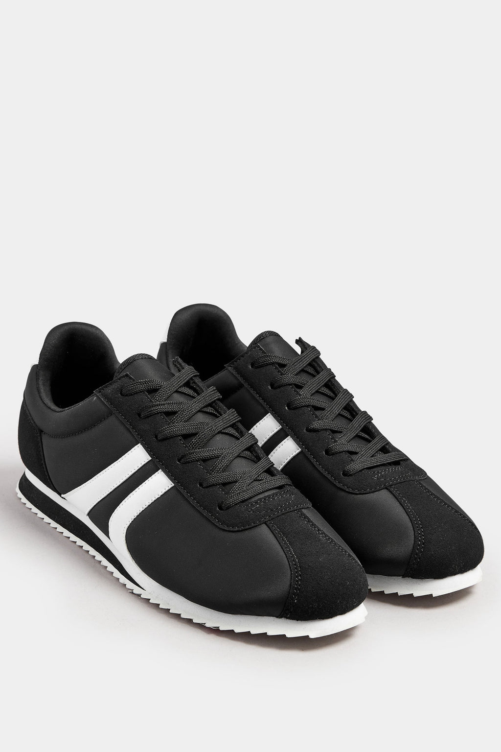  Tennis Noires Bandes Blanches Pieds Extra Largs EEE
