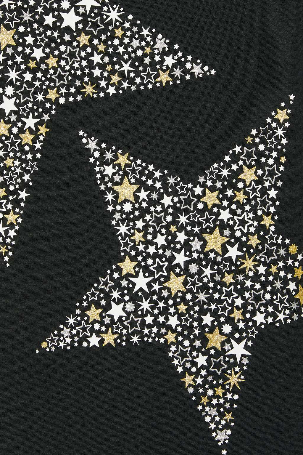  YOURS Curve Chemise De Nuit à Patte De Boutonnage Douce Au Toucher Black Star