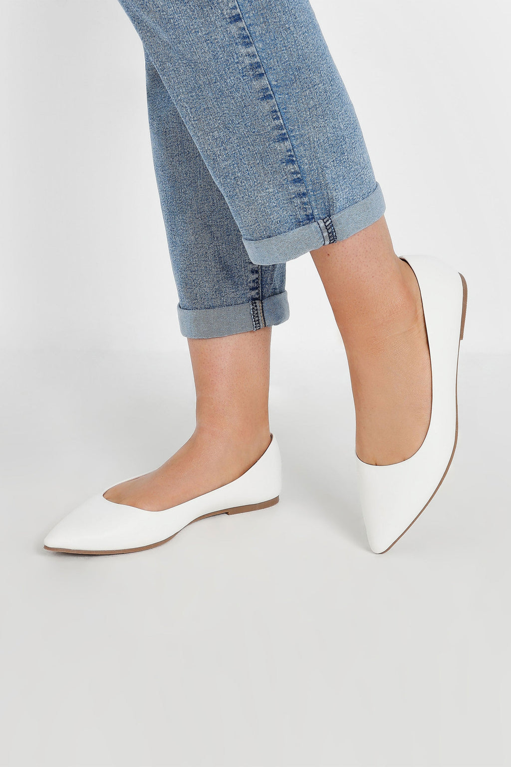  Ballerines Blanches Pieds Larges E & Extra Larges EEE