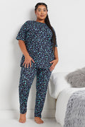  YOURS - Ensemble De Pyjama Bleu Marine Design Lunes & Étoiles