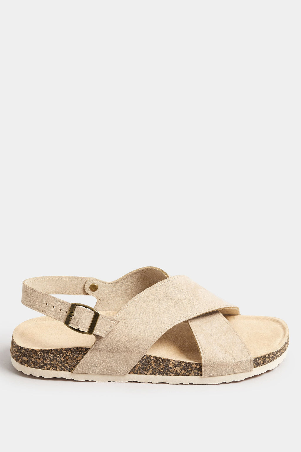  Sandales Marrons Design Croisé Pieds Extra Larges EEE