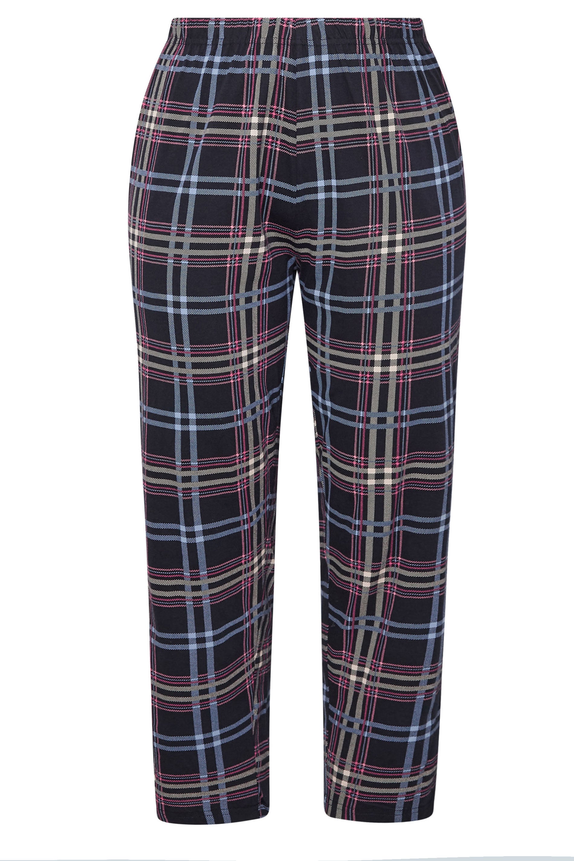  YOURS - Bas De Pyjama Bleu Marine Wide Leg à Carreaux