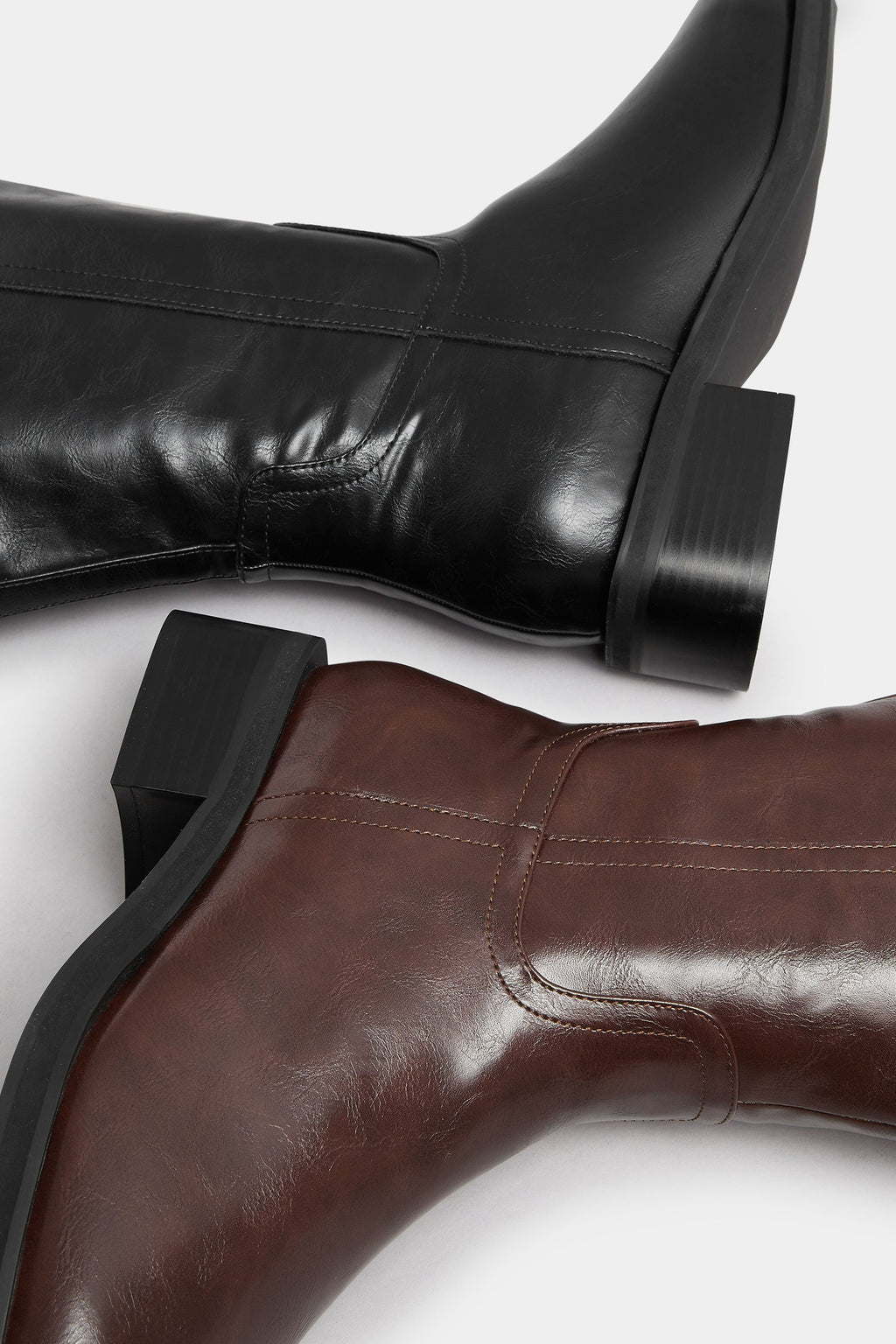  Dark Brown Pull On Knee High Boots In Extra Wide EEE Fit