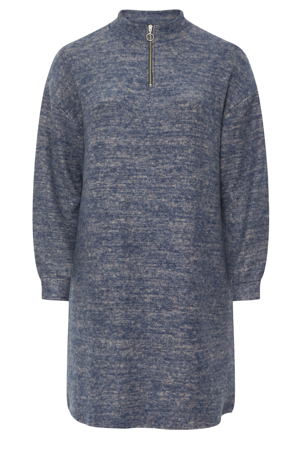  YOURS Curve Robe Pull Zippée Bleue Douce Au Toucher