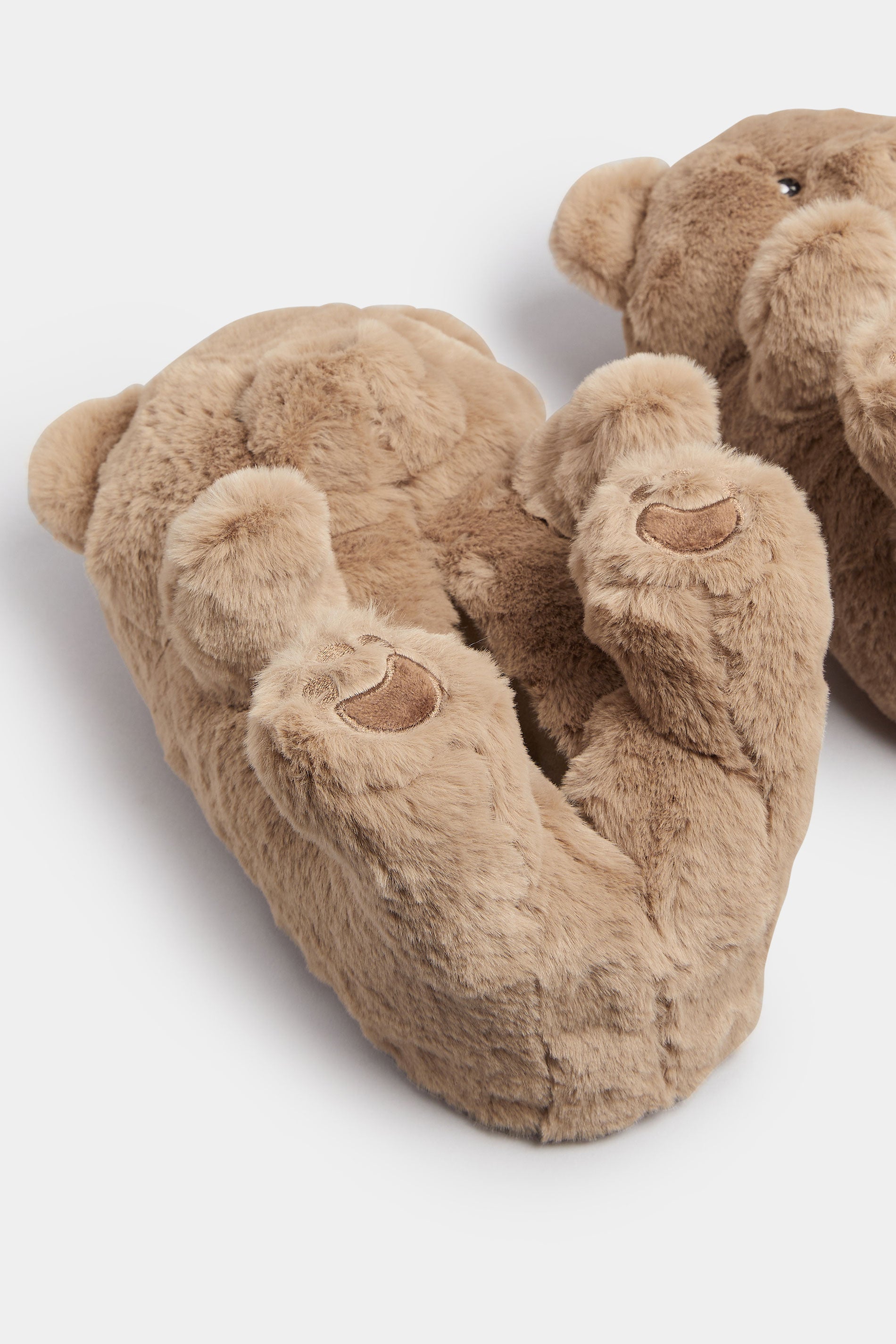  Chaussons Ours En Peluche En Fausse Fourrure Marron