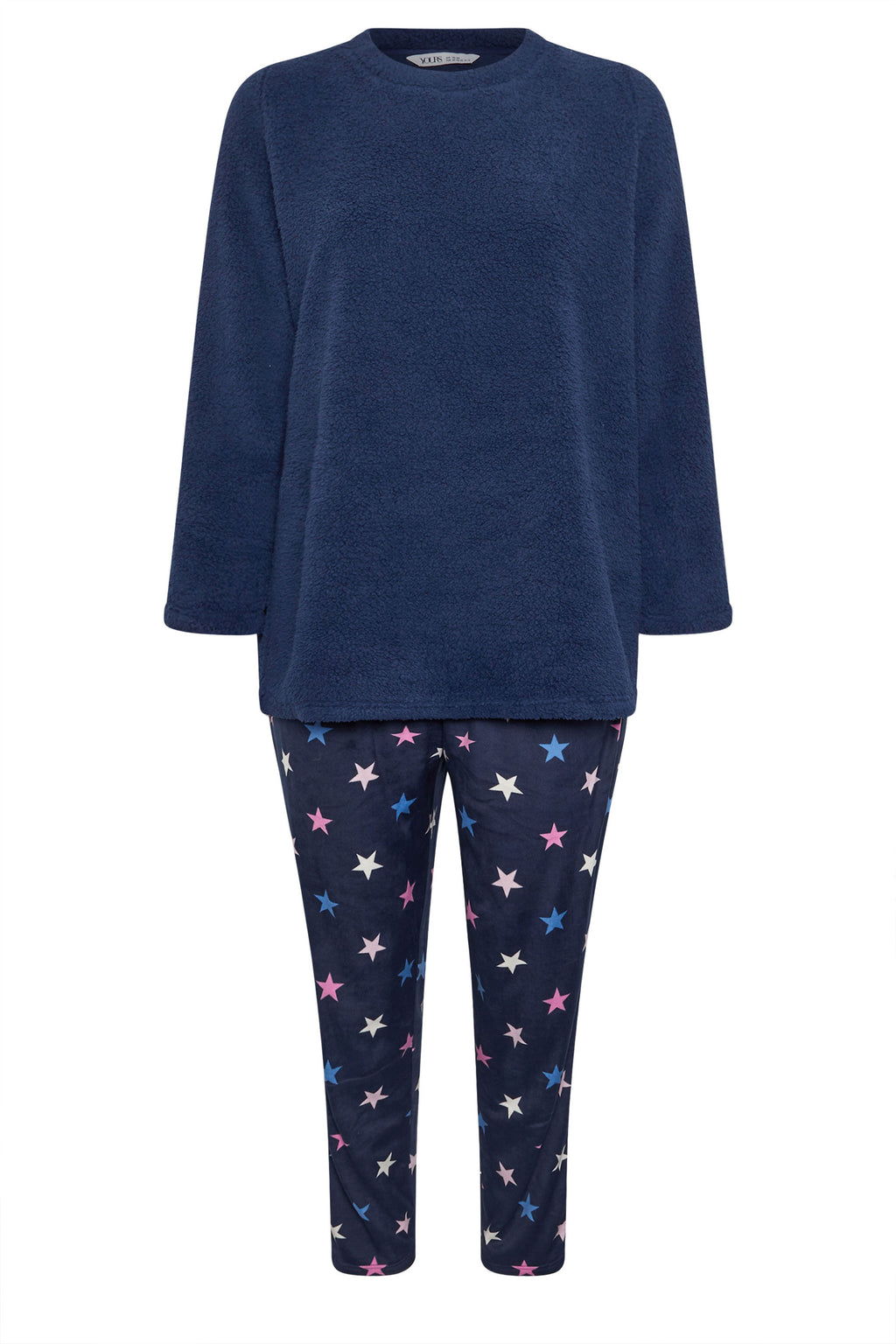  YOURS - Ensemble Loungewear Bleu Étoiles En Peluche