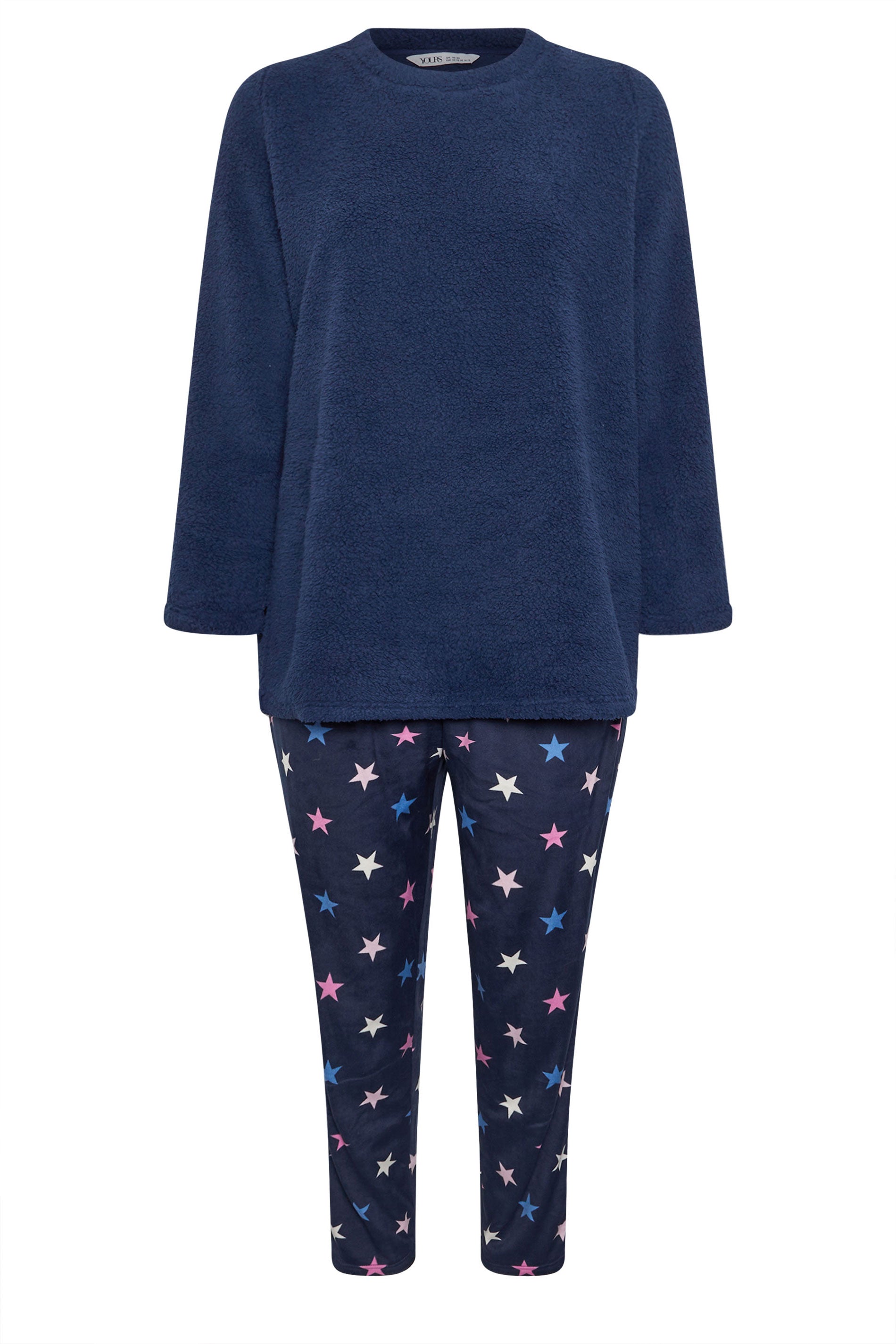  YOURS - Ensemble Loungewear Bleu Étoiles En Peluche