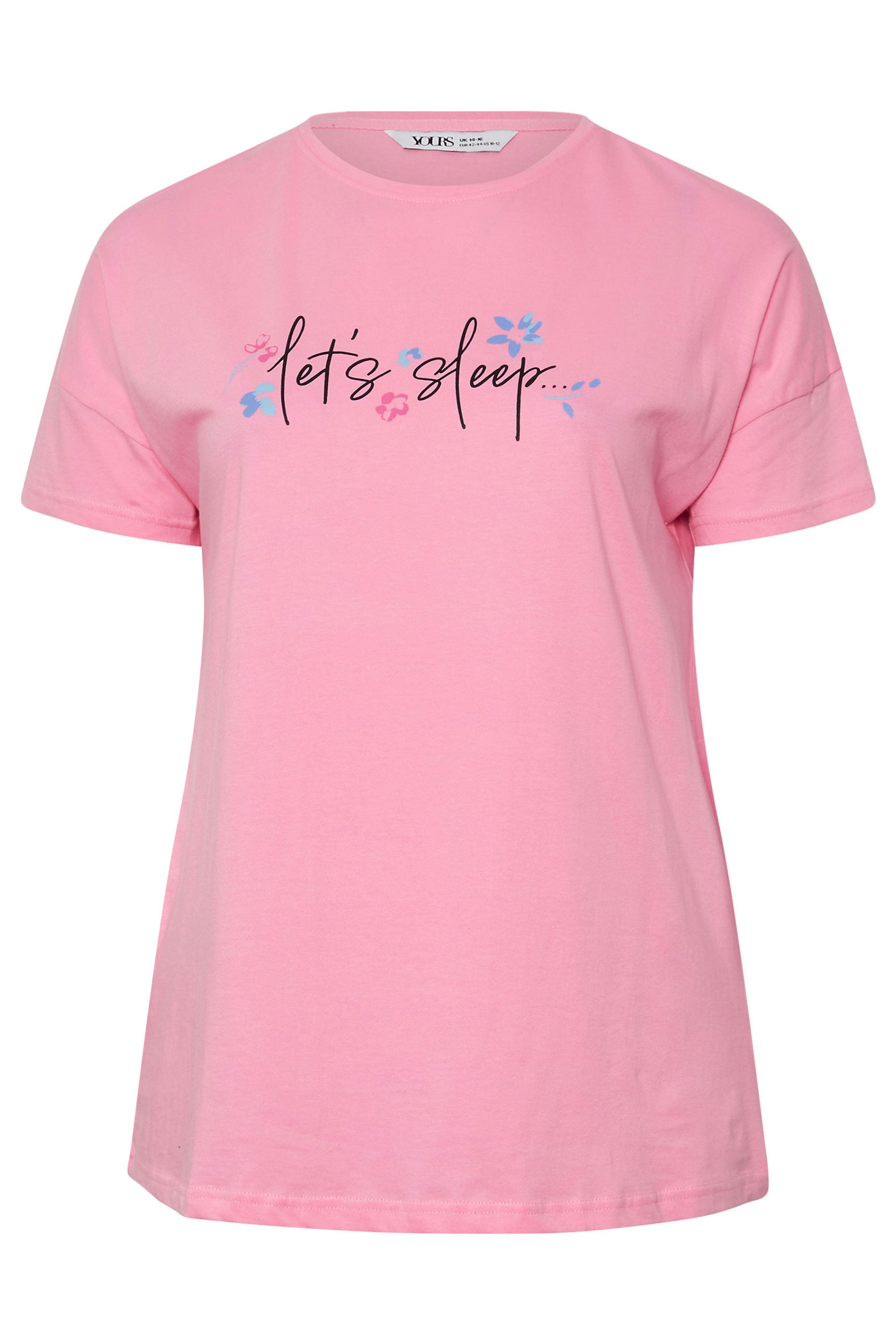  YOURS - Haut De Pyjama Rose 'Let's Sleep'