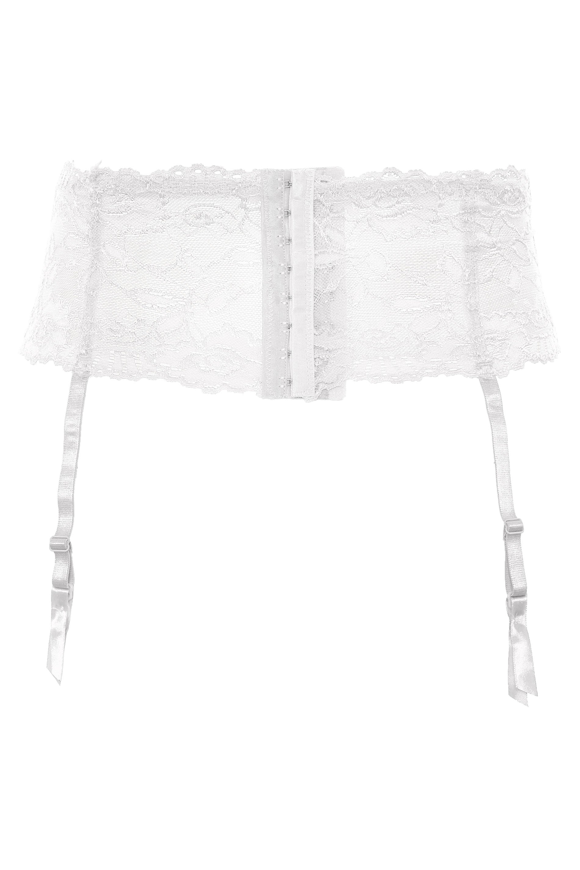  Porte-Jarretelles Blanc En Dentelle