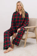  LTS Tall Red & Green Cotton Check Pyjama Set