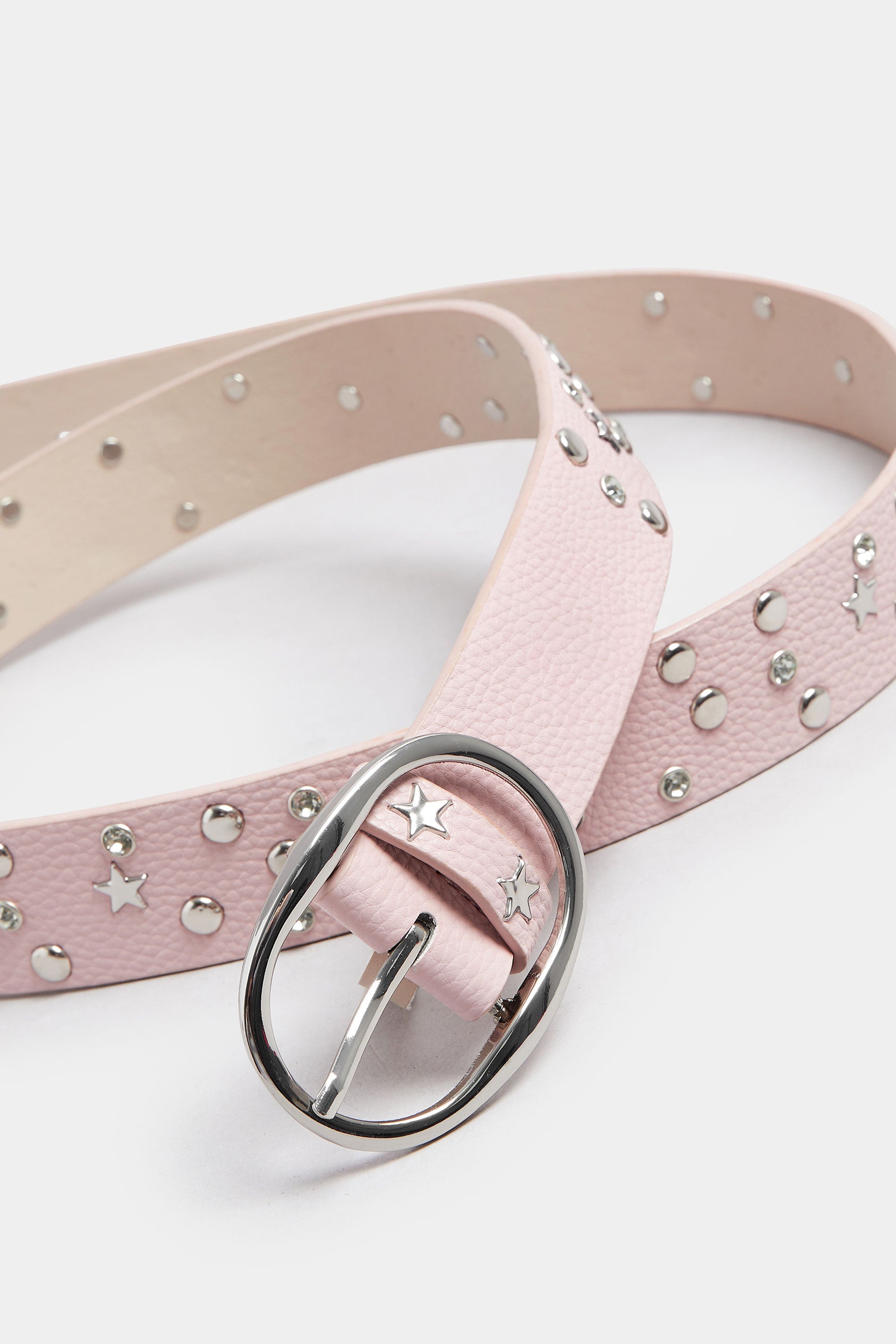  Pink Star Studded Diamante Belt