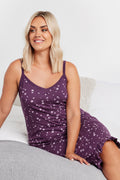  YOURS - Chemise De Nuit Violette Étoiles Fines Bretelles