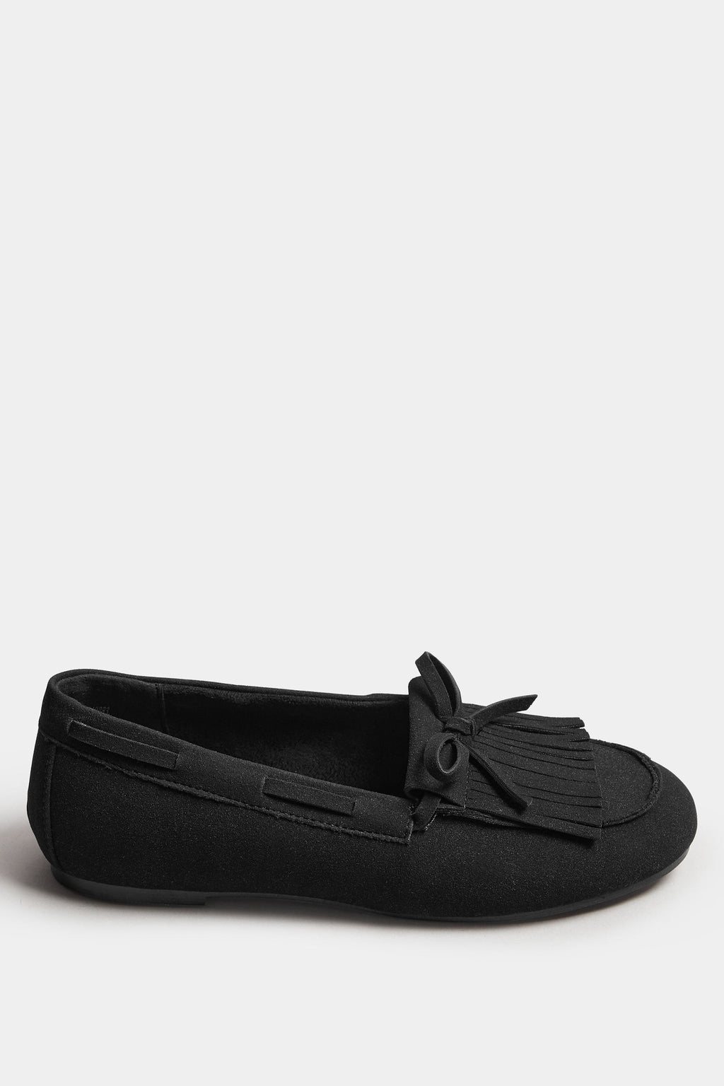  Mocassins à Franges En Simili-daim Noir, Coupe Extra Large EEE