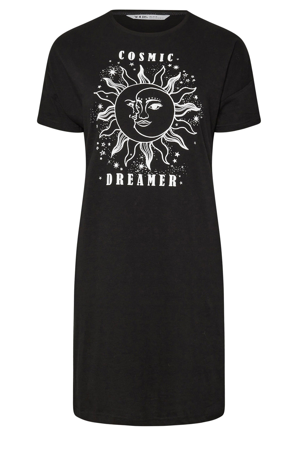  YOURS - Lot De 2 Chemises De Nuit Noire & Grise 'Cosmic Dreamer'