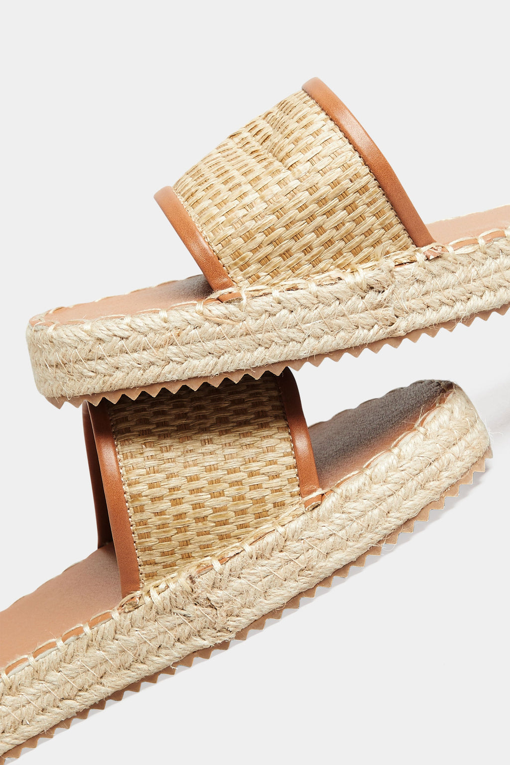 Espadrilles-Mules Marrons Pieds Large E