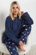  YOURS - Ensemble Loungewear Bleu Étoiles En Peluche