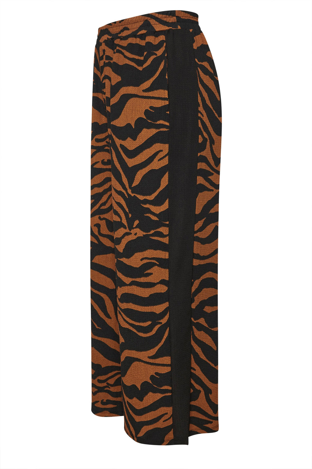  YOURS - Pantalon Wide Leg à Poches Marron & Noir Zébré