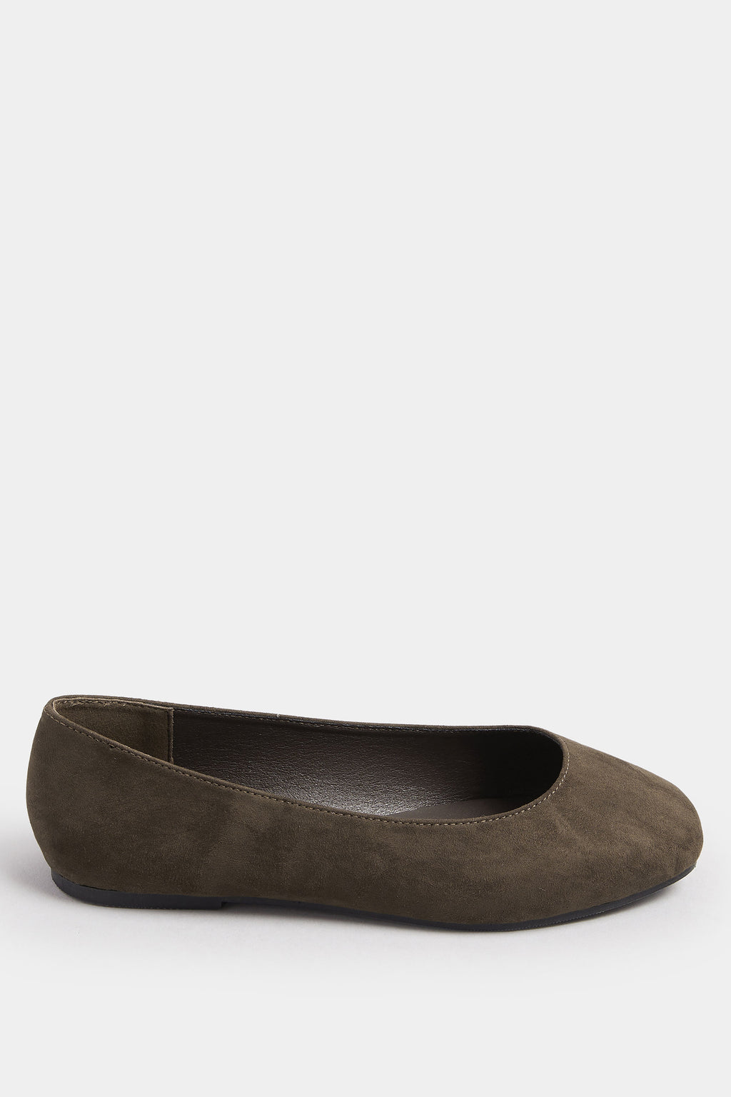  Ballerines à Bout Carré En Simili-daim Marron Chocolat, Coupe Extra Large EEE