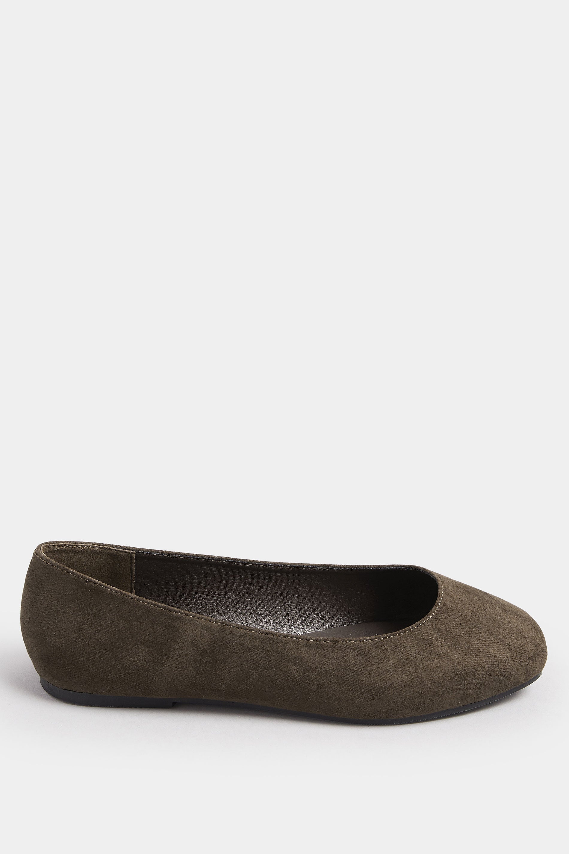  Ballerines à Bout Carré En Simili-daim Marron Chocolat, Coupe Extra Large EEE