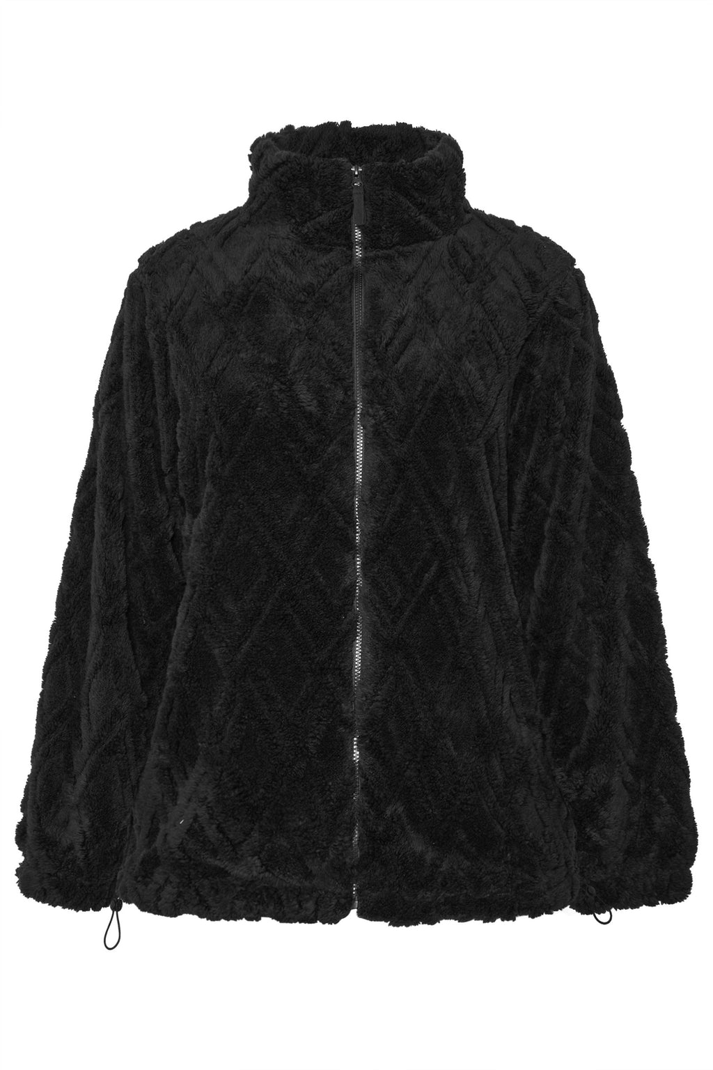  YOURS Curve Veste Polaire Texturée Noire
