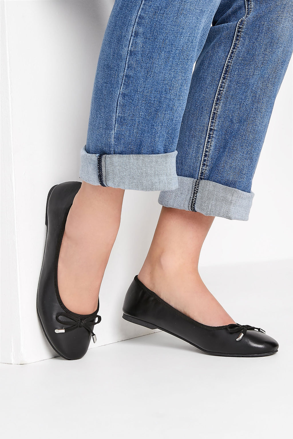  LTS - Ballerines Noires Effet Cuir Regular Fit