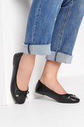  LTS - Ballerines Noires Effet Cuir Regular Fit