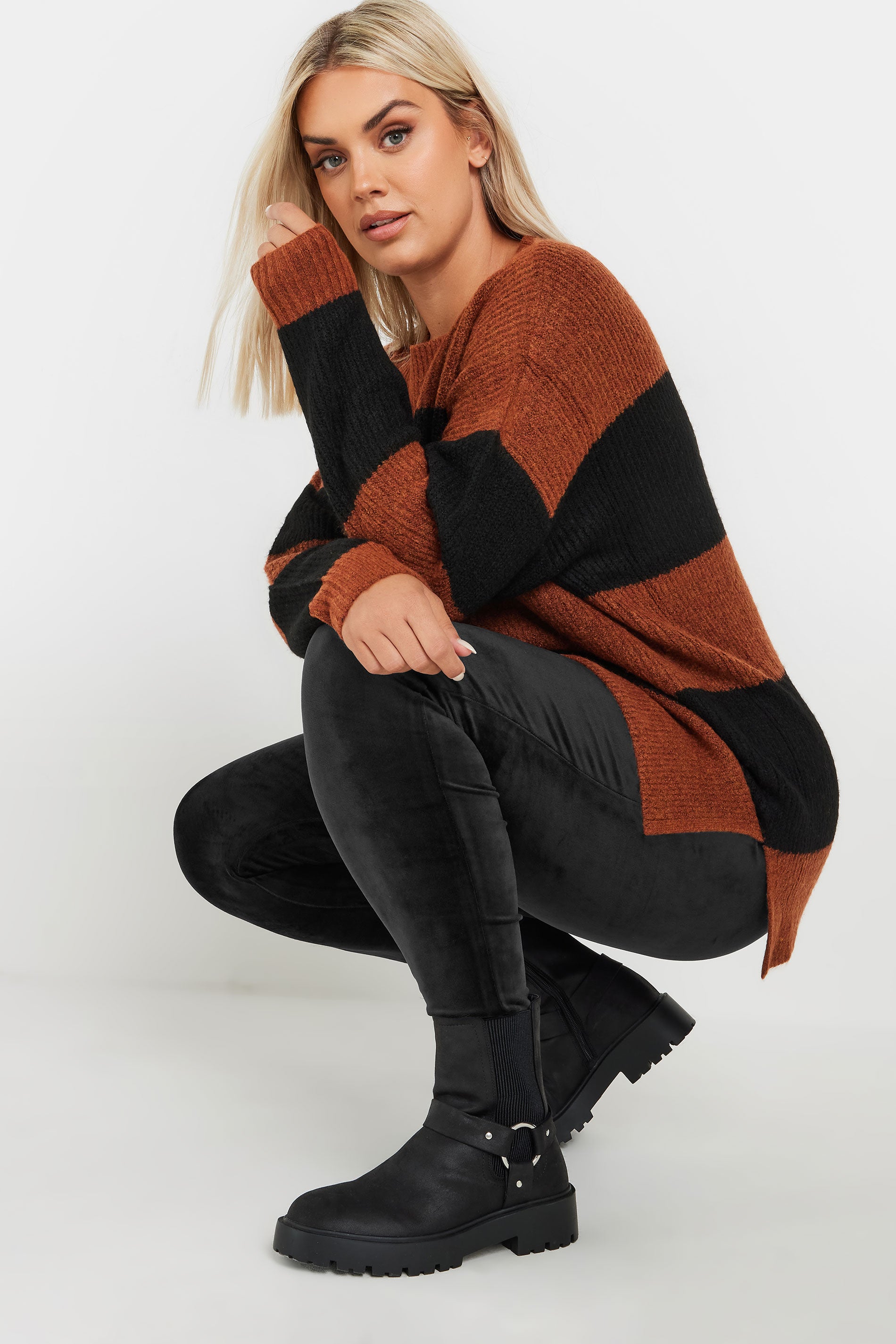  YOURS - Legging Noir Texturé Velours