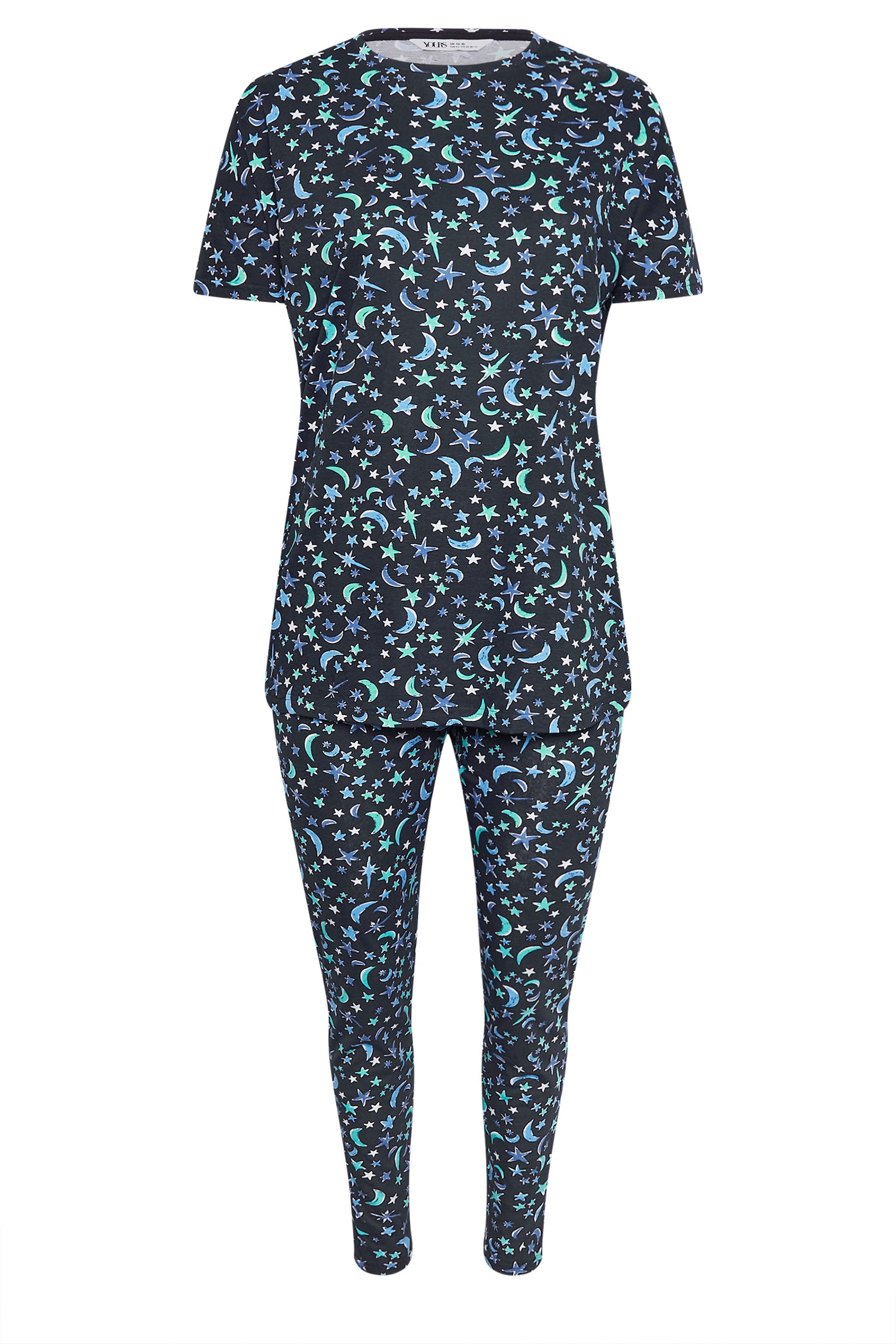  YOURS - Ensemble De Pyjama Bleu Marine Design Lunes & Étoiles
