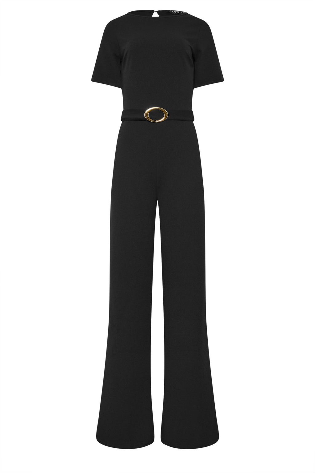  LTS Tall Black Belted Jumpsuit