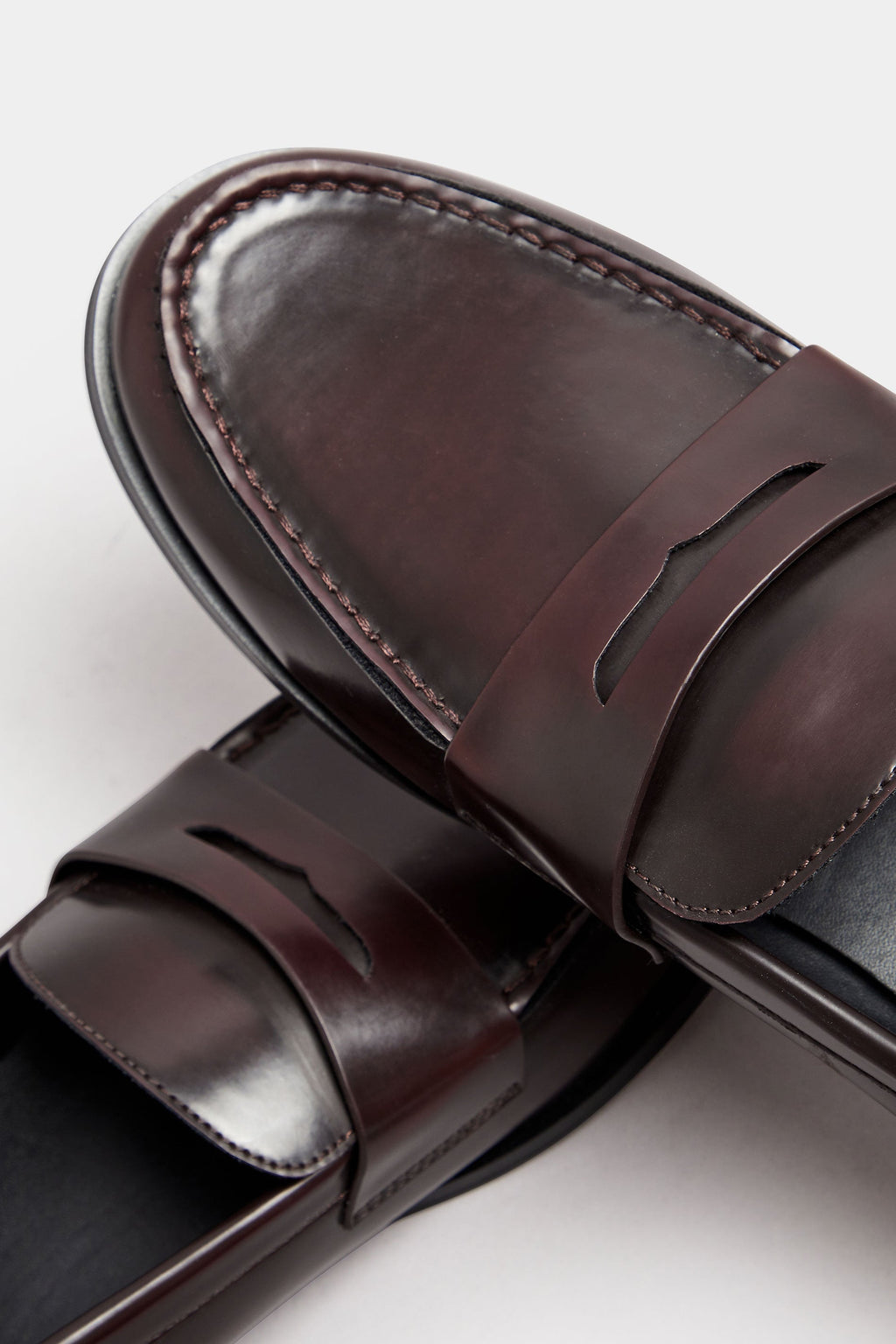  LTS Burgundy Red Patent Loafers In Standard Fit
