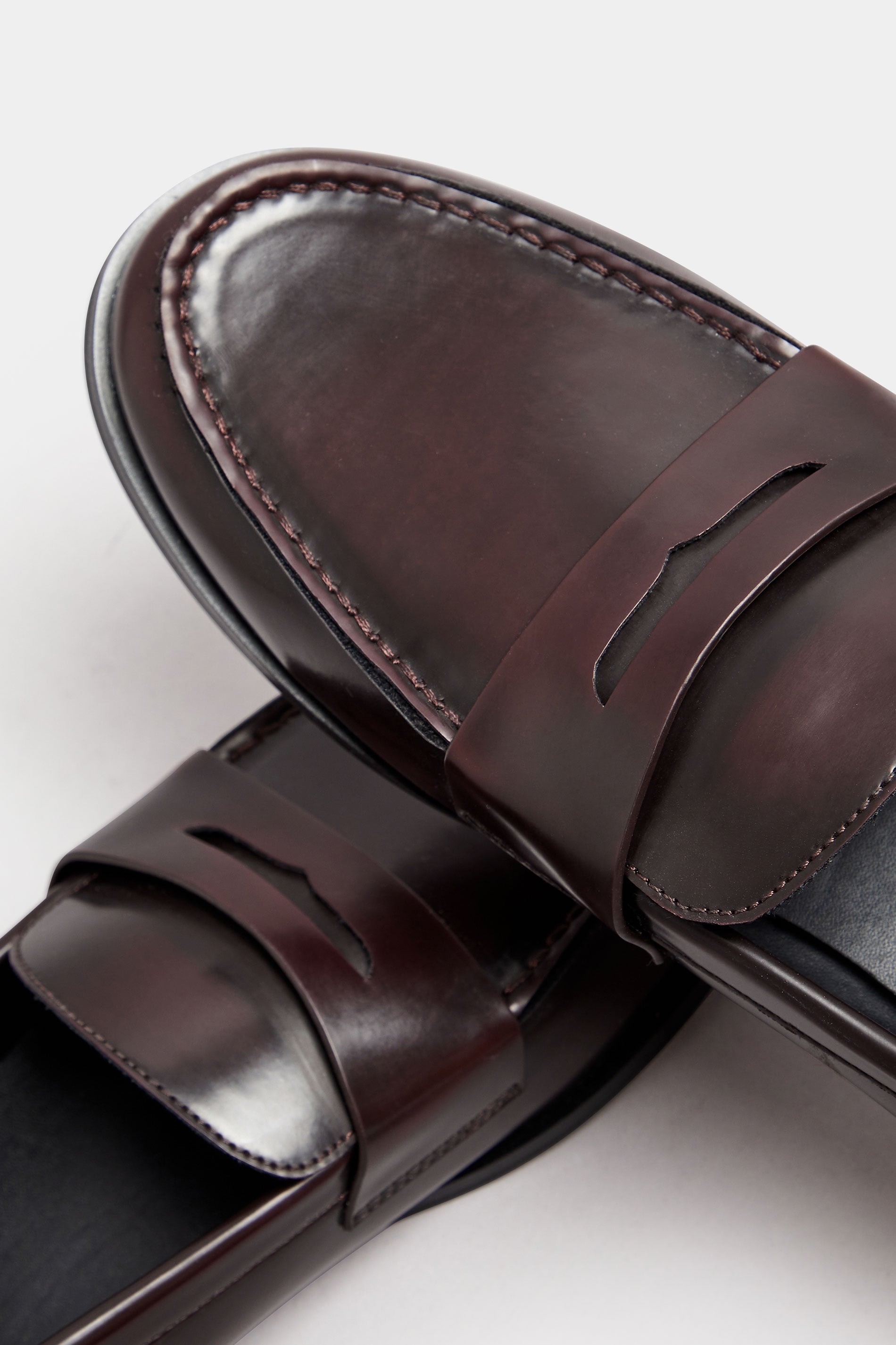  LTS Burgundy Red Patent Loafers In Standard Fit