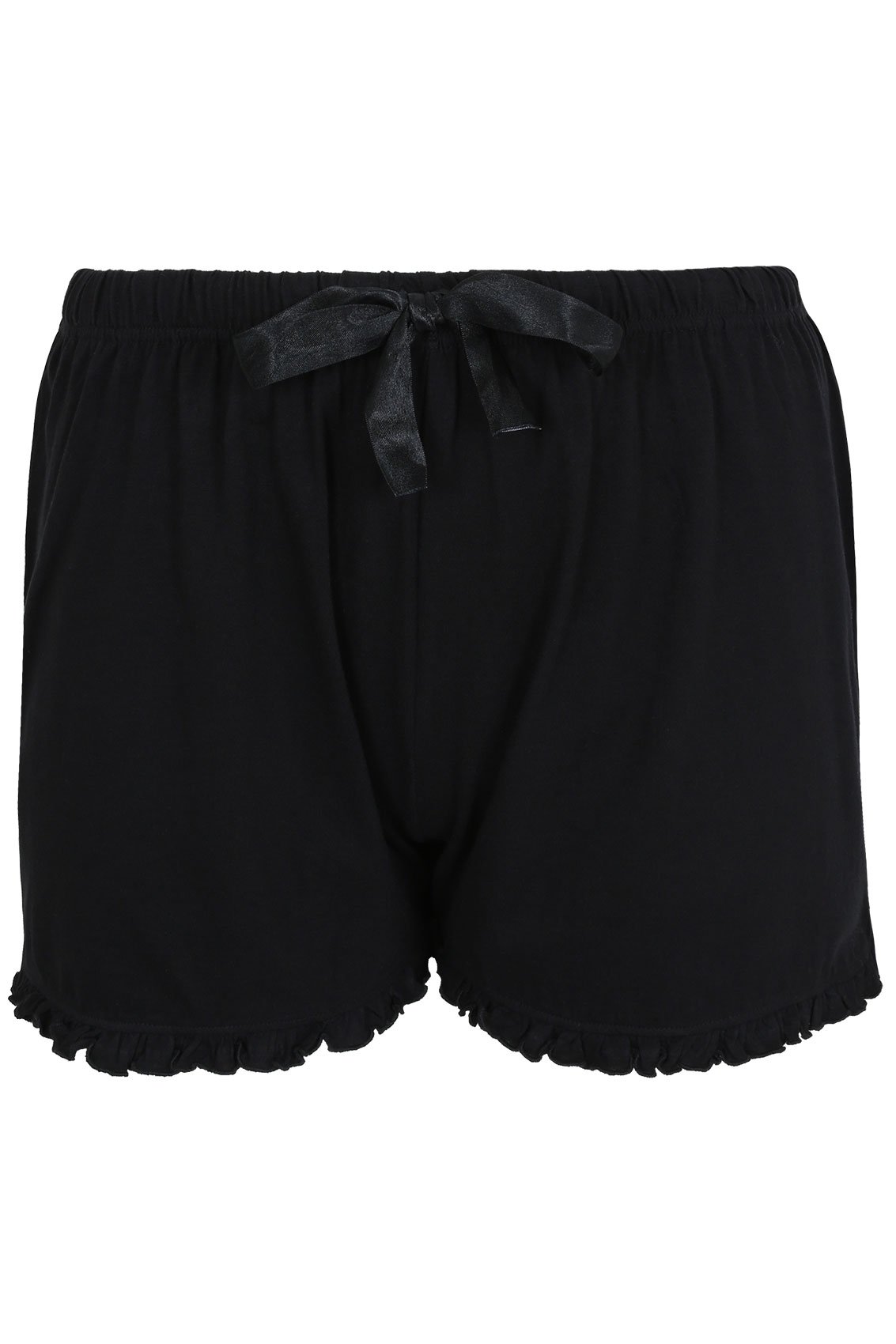  Short De Pyjama Noir En Coton