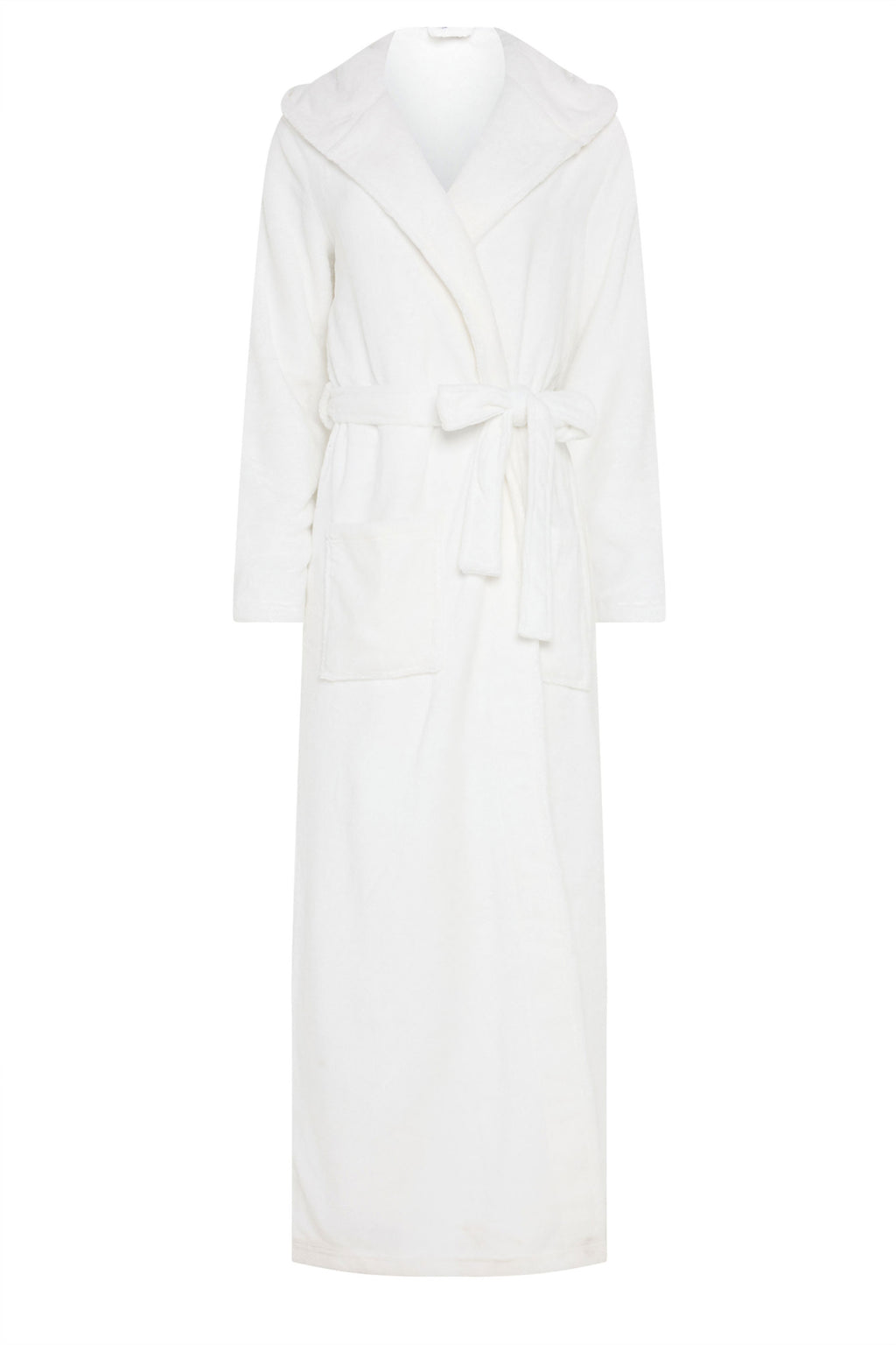  LTS Tall White Luxury Soft Fleece Maxi Dressing Gown