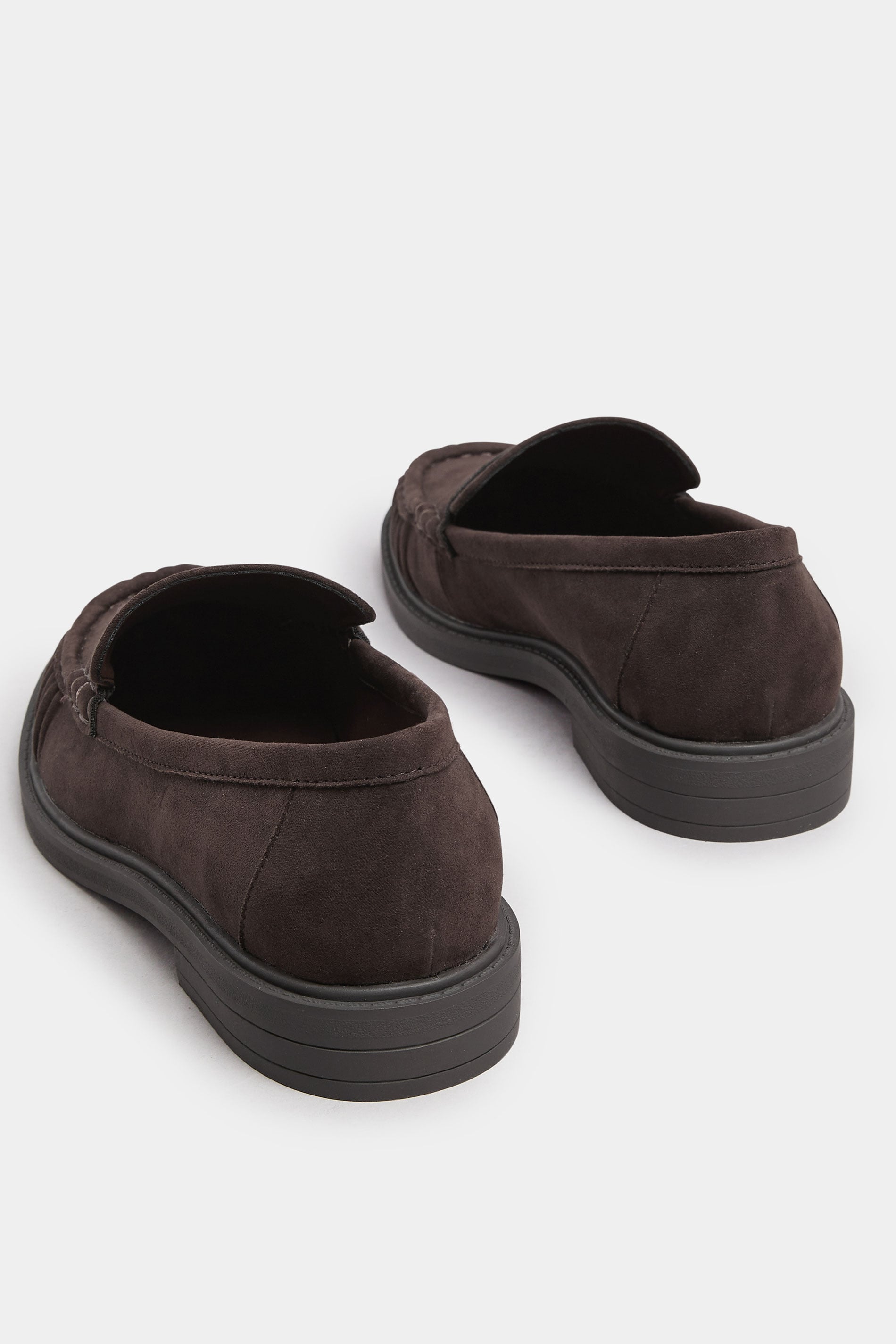  Mocassins Froncés En Similicuir Marron Chocolat, Coupe Extra Large EEE