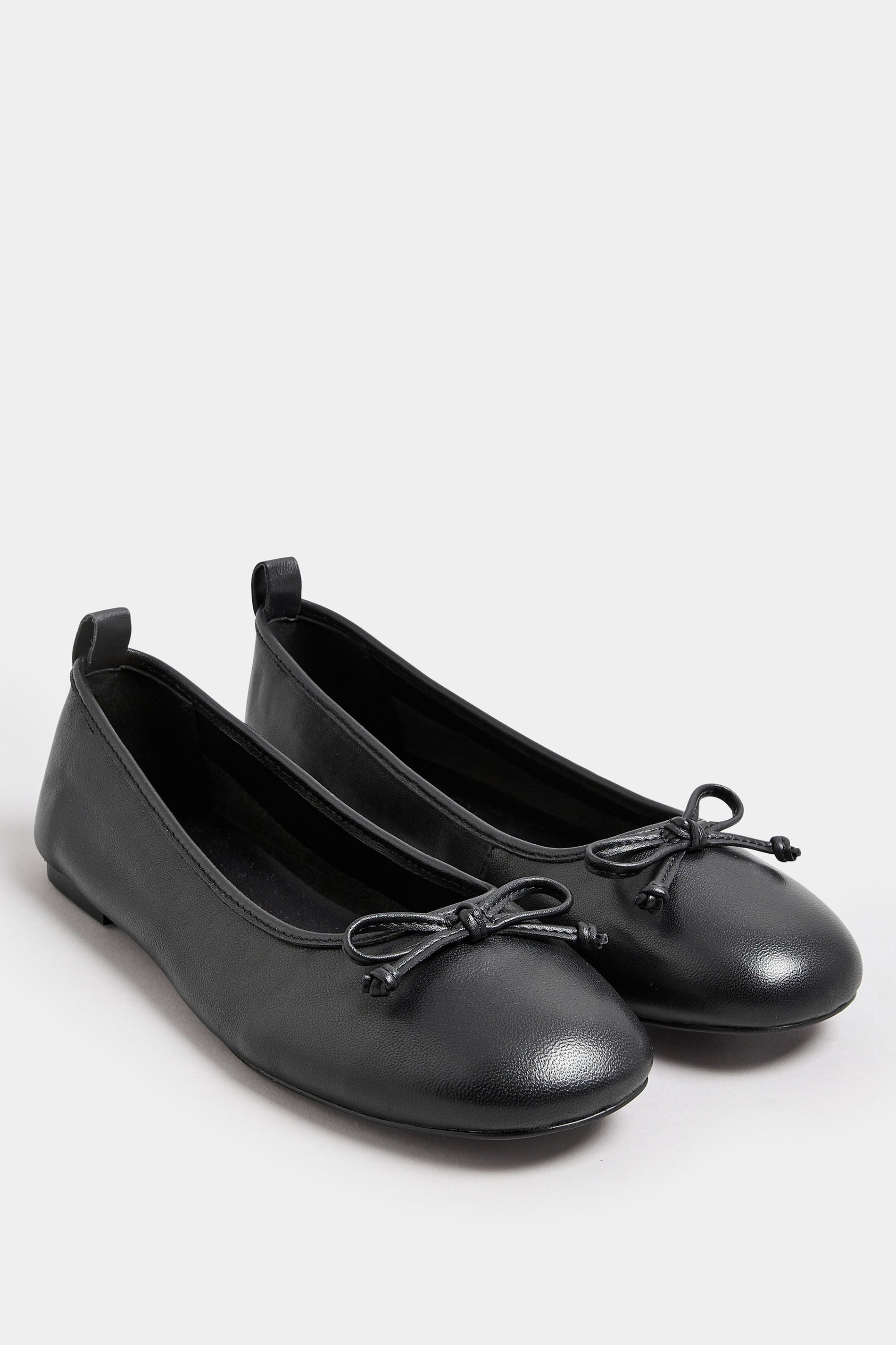  LTS - Ballerines Cuir Noires à Noeud Regular Fit