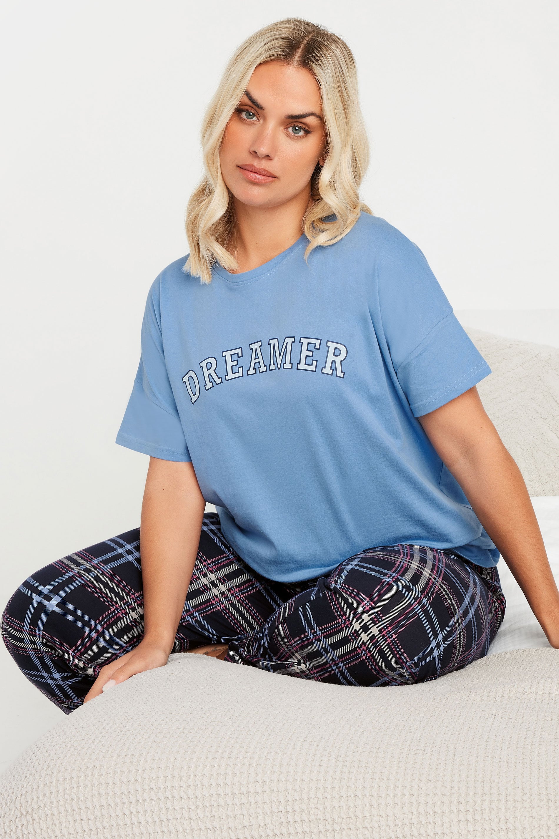  YOURS - Haut De Pyjama Bleu 'Dreamer'