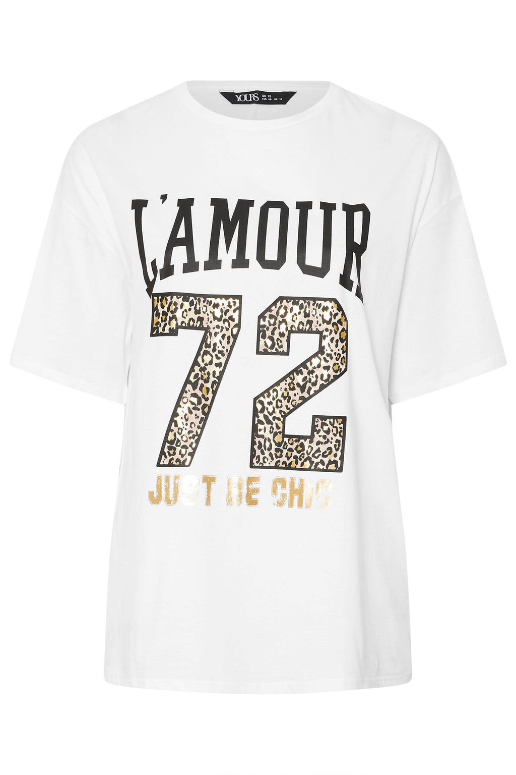  YOURS Curve T-shirt Blanc à Slogan « l'Amour »
