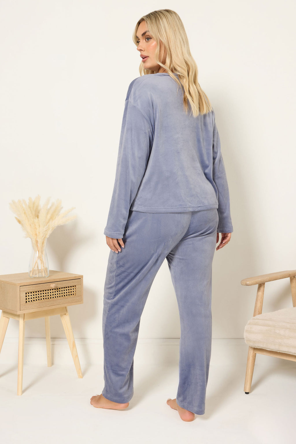  YOURS Curve Ensemble De Pyjama Super Luxe Bleu