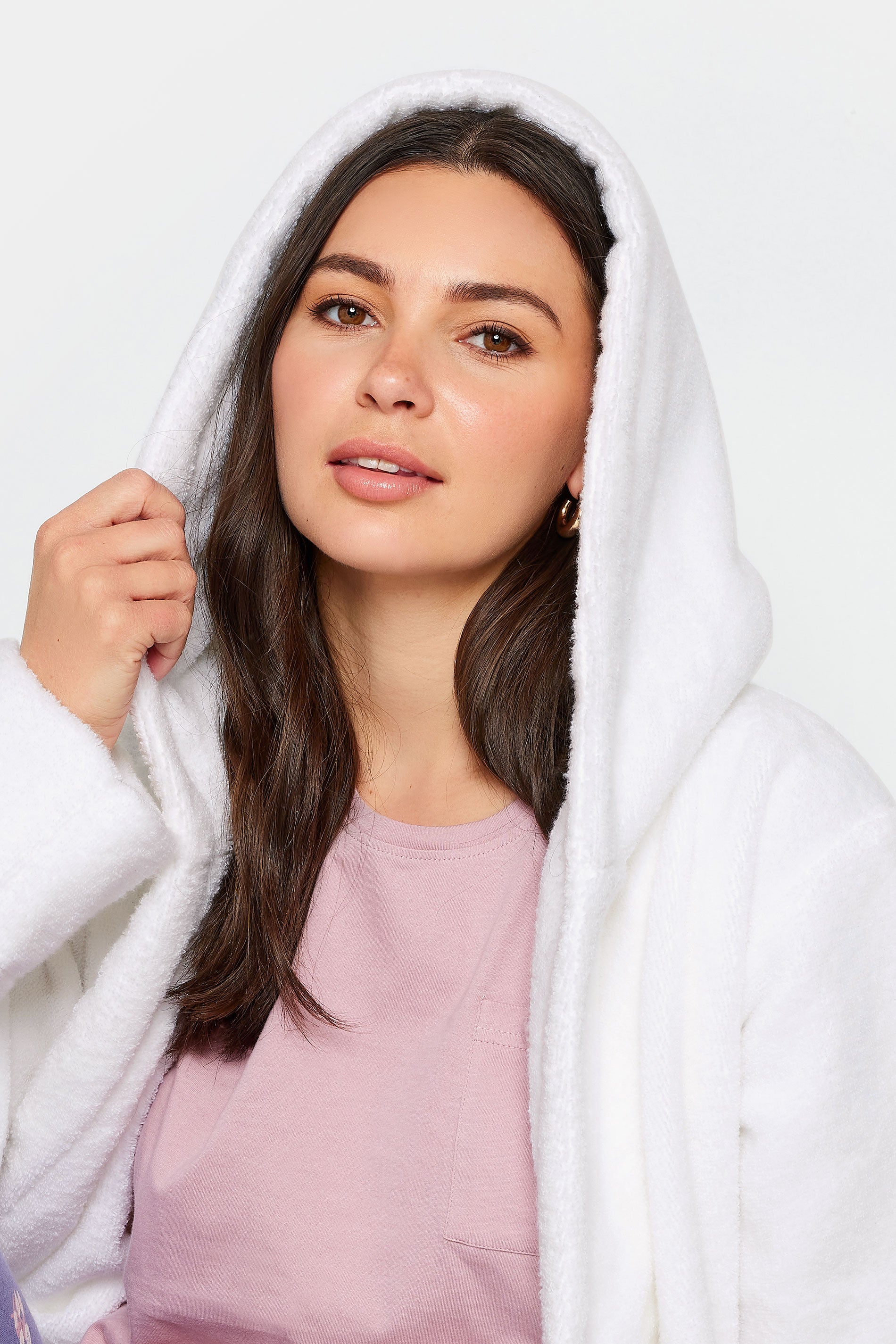  LTS PREMIUM Tall White Cotton Towelling Maxi Robe