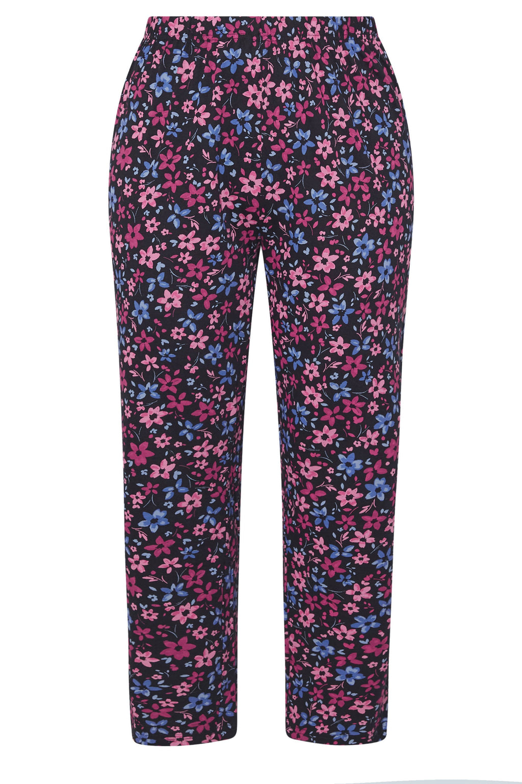  YOURS - Bas De Pyjama Bleu Marine Floral Coupe Wide Leg