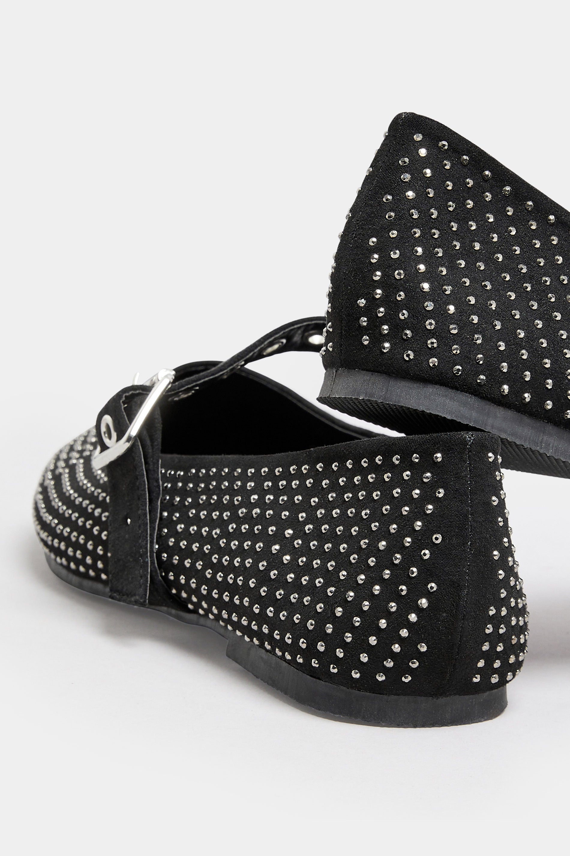  Ballerines Noires Cloutées Pieds Extra Larges EEE