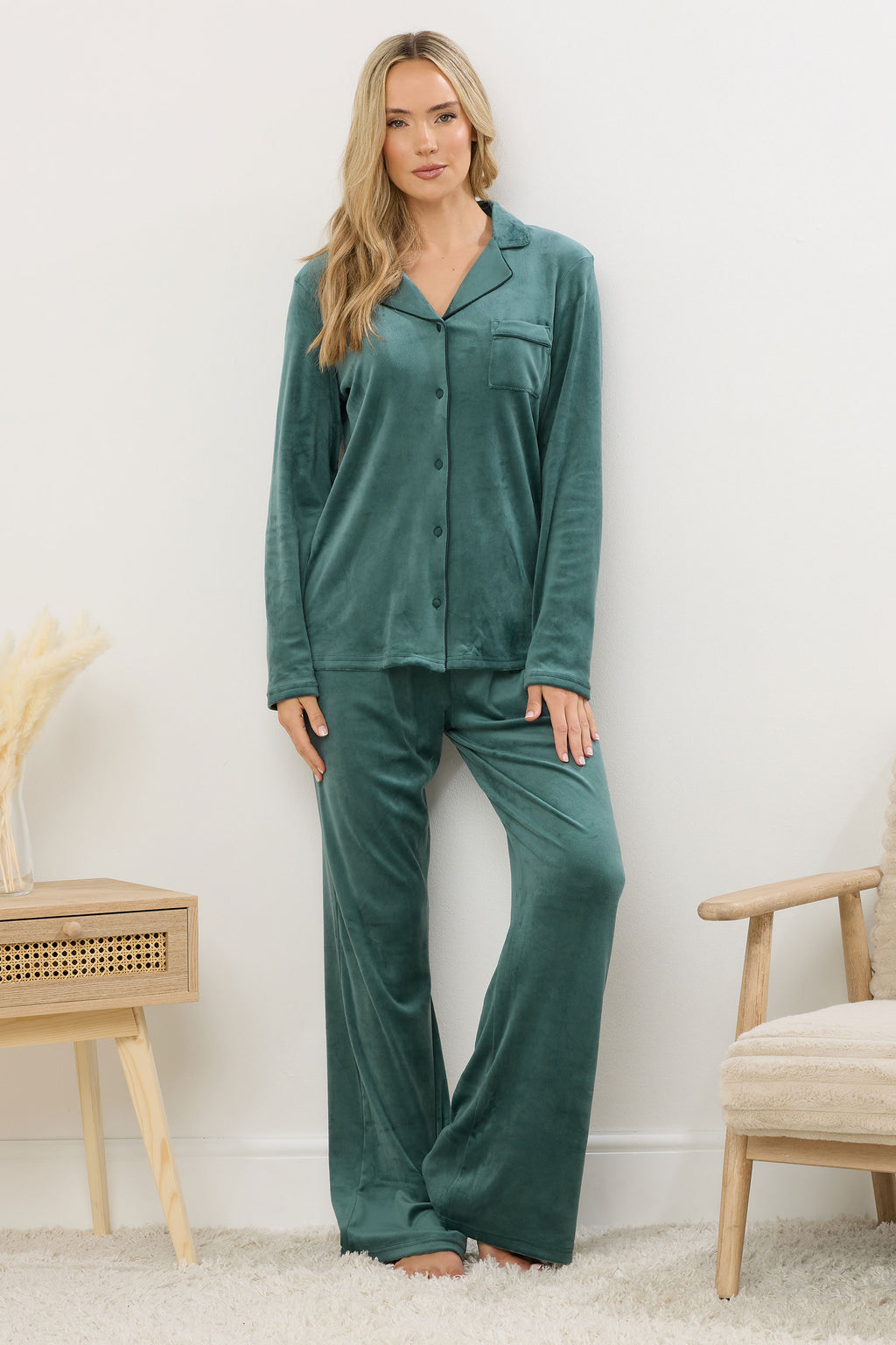  LTS Tall Green Super Luxe Touch Pyjama Set