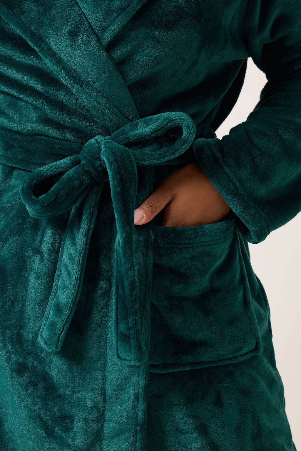  YOURS Curve Robe De Chambre Longue Super Luxueuse Verte