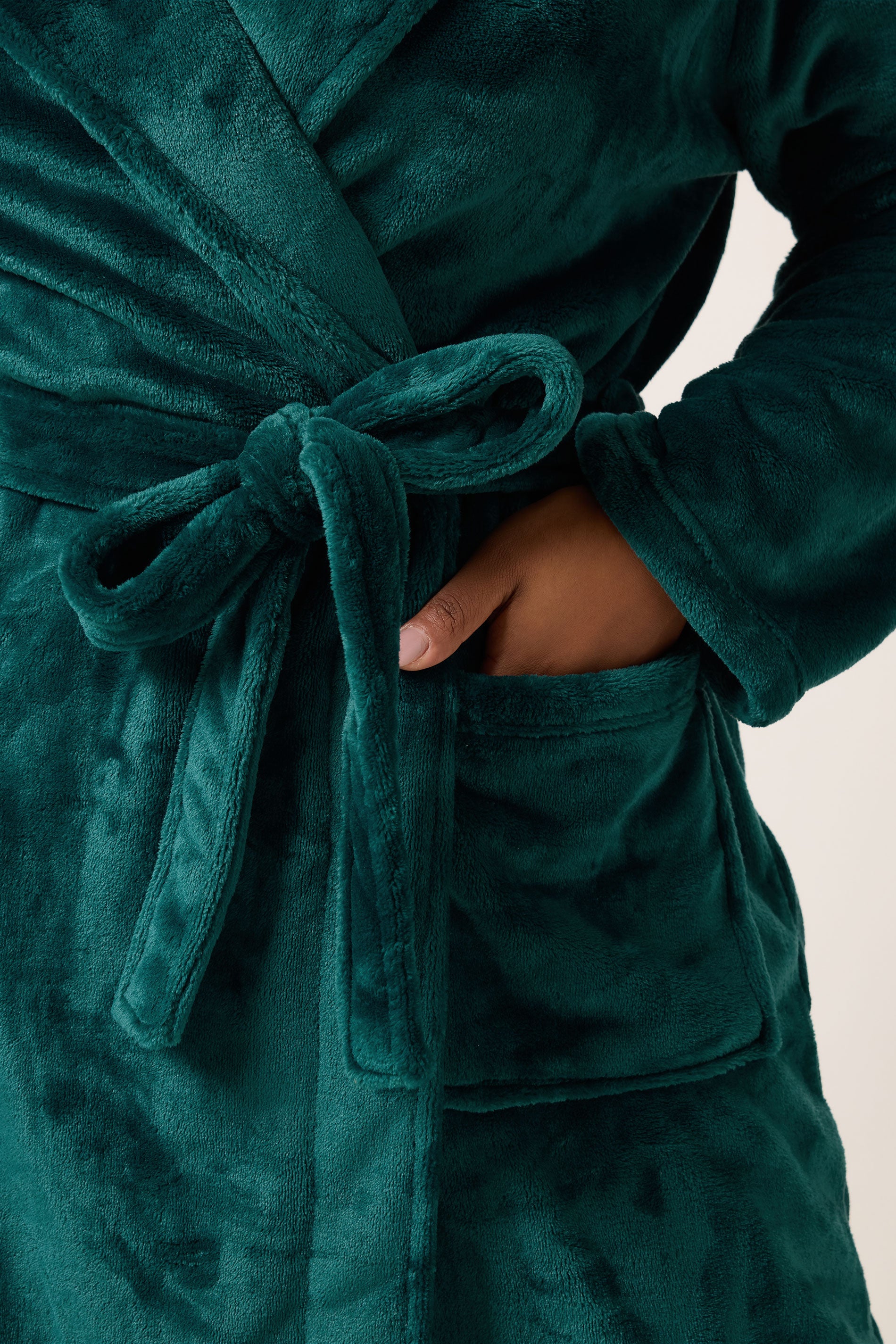  YOURS Curve Robe De Chambre Longue Super Luxueuse Verte